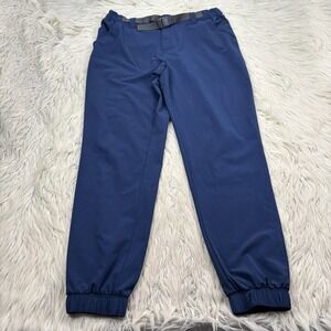 Columbia Men's L Navy Blue Belted Waist Timberlake Camp Woven Jogger Hiking